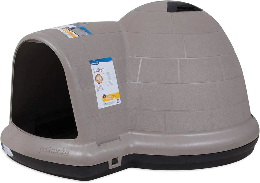 Petmate Indigo Dog House (Igloo Dog House, Made in USA with 90% Recycled Materials, All Weather Protection Pet Shelter) for XL Dogs 90 to 125 pounds, Made in USA