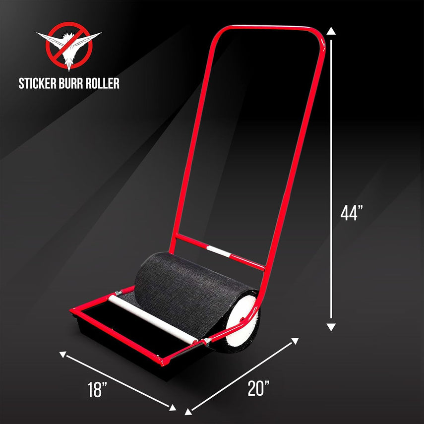 X-Large Sticker Burr Roller Remover Yard Tool, 18", Push Model 2.0