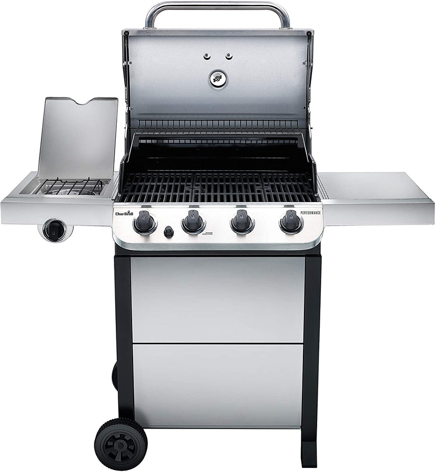 Char-Broil 463377319 Performance 4-Burner Cart Style Liquid Propane Gas Grill, Stainless Steel