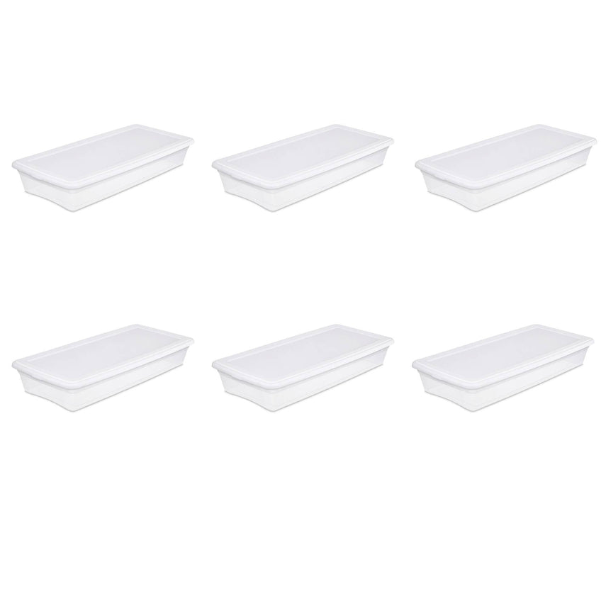 41 Quart Storage Box- White Case of 6