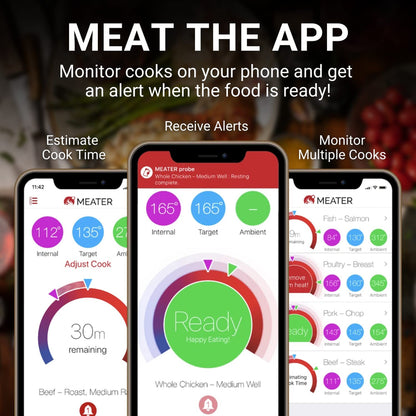 MEATER Plus | Smart Meat Thermometer with Bluetooth | 165ft Wireless Range | for The Oven, Grill, Kitchen, BBQ, Smoker, Rotisserie