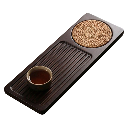 Natural Bamboo Gongfu Tea Tray - Slatted Drainage Serving Board for Tea Ceremonies