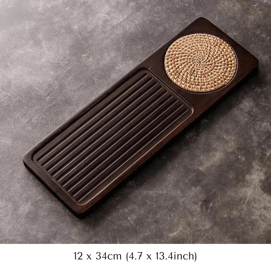Natural Bamboo Gongfu Tea Tray - Slatted Drainage Serving Board for Tea Ceremonies