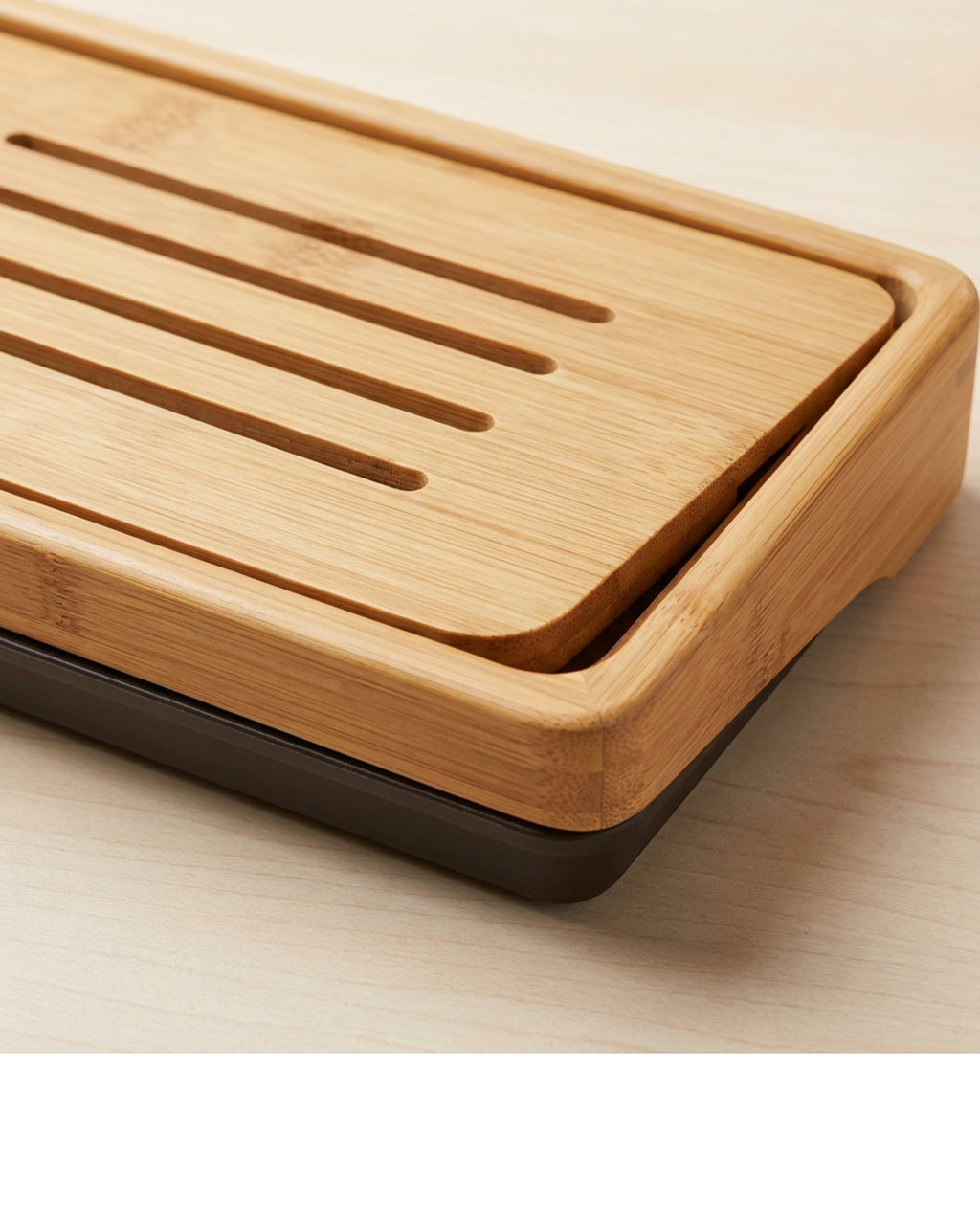 Minale Bamboo Draining Tea Tray Natural 12 in