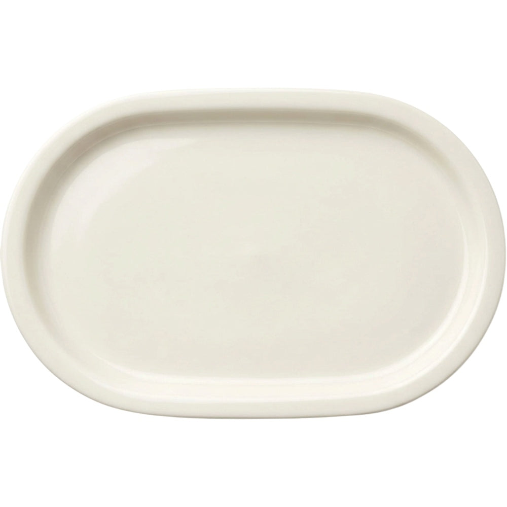Minale Ceramic Tea Catch Tray Ivory 9 in