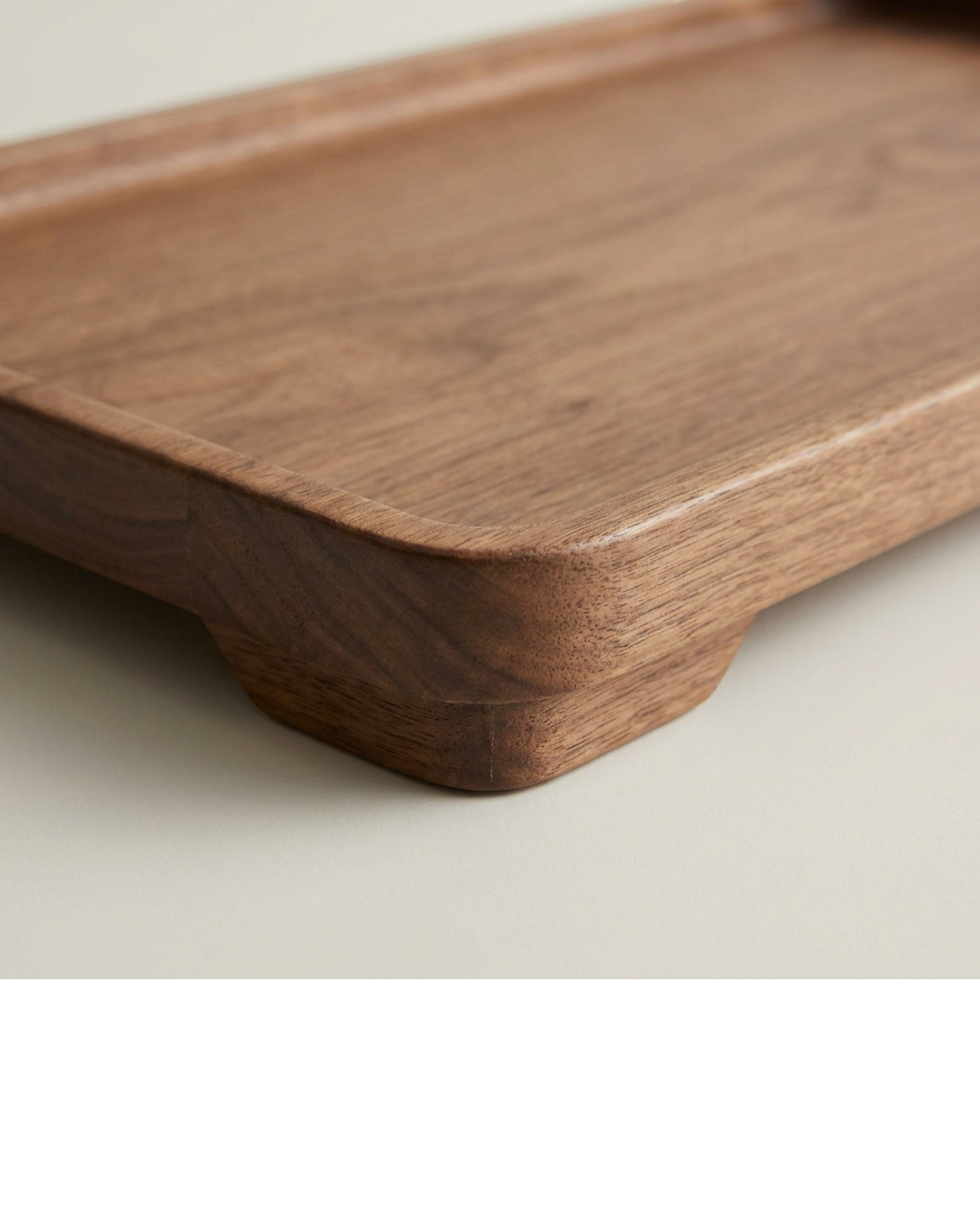 Minale Long Wood Tea Serving Tray Walnut 15 in