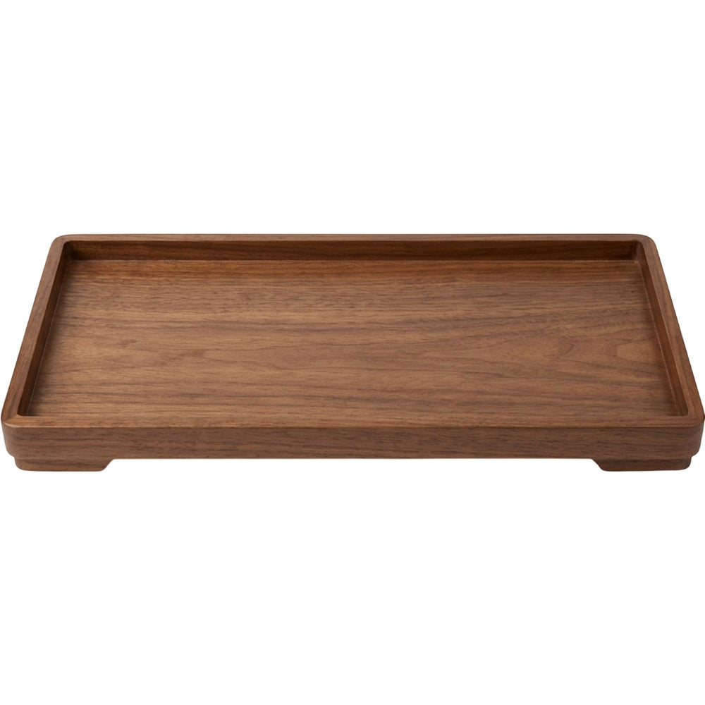 Minale Long Wood Tea Serving Tray Walnut 15 in