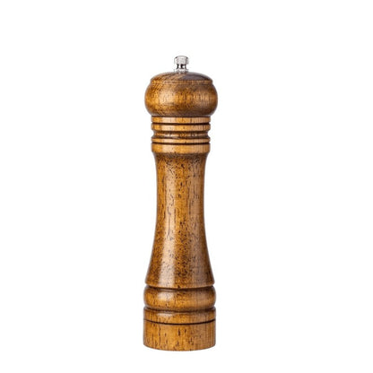 Manual Oak Wood Spice Grinder - Adjustable Ceramic Core Pepper and Sea Salt Mill