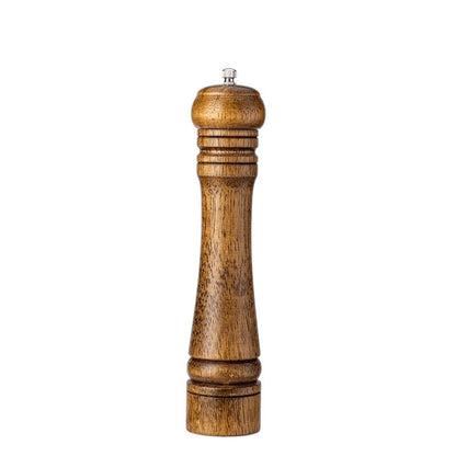 Manual Oak Wood Spice Grinder - Adjustable Ceramic Core Pepper and Sea Salt Mill